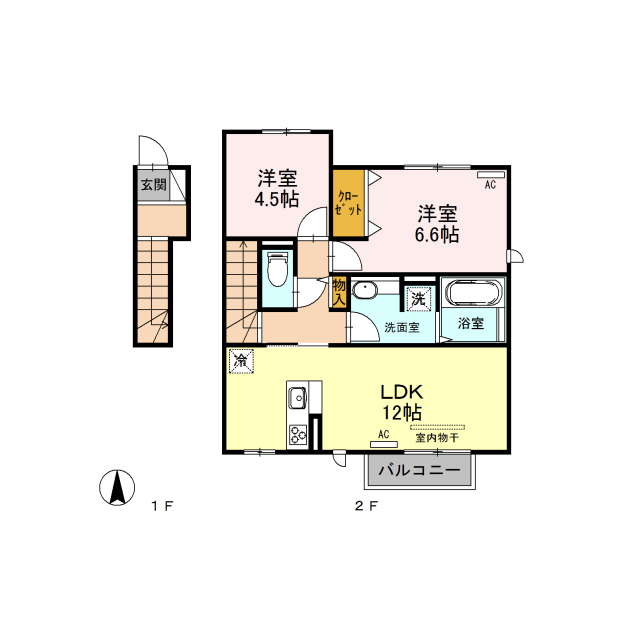 D-room中原町 (201)の画像(2)