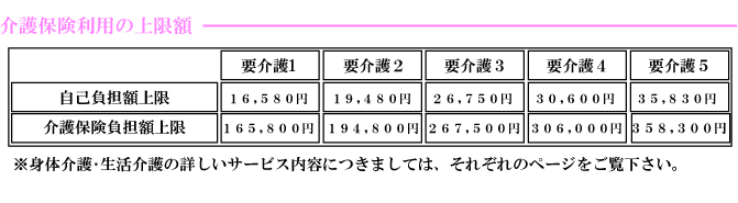 介護保険利用の上限額